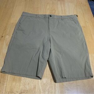 TAHARI Shorts Mens Size 38 Flexible Waistband Slim Fit Tan Every Day All Stretch